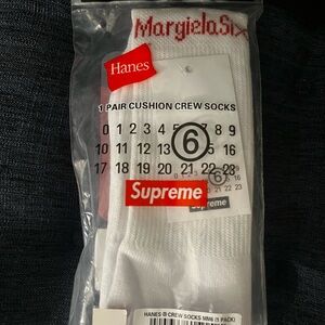 Maison Margiela supreme white socks